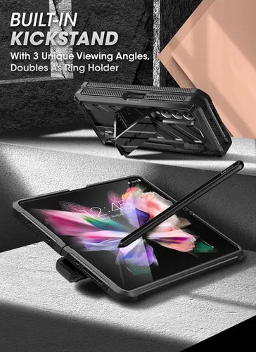 Miniatura 4 de SUPCASE Unicorn Beetle Pro Series - Funda para Samsung Galaxy Z Fold 3 5G (2021), carcasa resistente de doble capa de cuerpo completo con protector