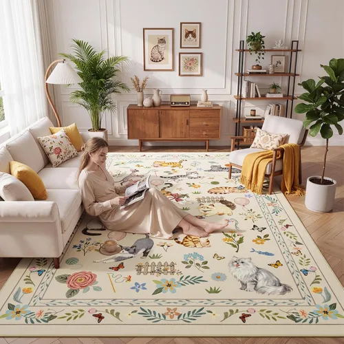 Miniatura 38 de Unirea Alfombra pequeña lavable beige de 2 x 3 para puerta de entrada interior, antideslizante, alfombra de entrada de animales suave para cocina
