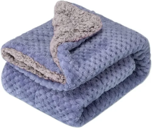 Miniatura 26 de Manta mullida o manta mullida para bebé niña o niño, suave y cálida y acogedora manta de vellón coral para bebé, bebé o recién nacido, manta
