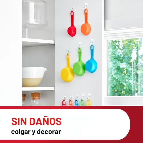 Miniatura 4 de Command - Ganchos de alambre (tamaño pequeño), color blanco
