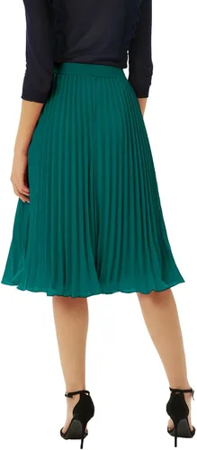 Miniatura 139 de GRACE KARIN - Falda plisada de gasa para mujer, con cintura alta y elástica, vuelo, corte acampanado y longitud por debajo de la rodilla