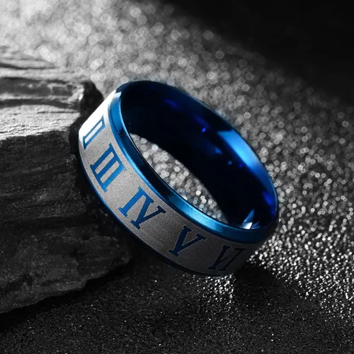 Miniatura 7 de Ronglry 4 anillos giratorios de acero inoxidable de titanio para mujeres y hombres, anillos negros para el estrés y la ansiedad para anillos