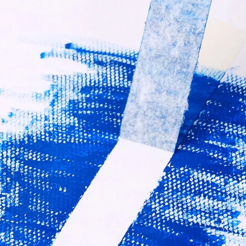Miniatura 7 de LLPT Cinta adhesiva de uso general, paquete de 5 unidades de 1 pulgada x 55 yardas cada una, línea limpia sin residuos para pintar, artes, Azul