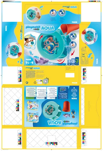 Miniatura 9 de PLAYMOBIL 1.2.3 Rueda de agua Aqua con Baby Shark