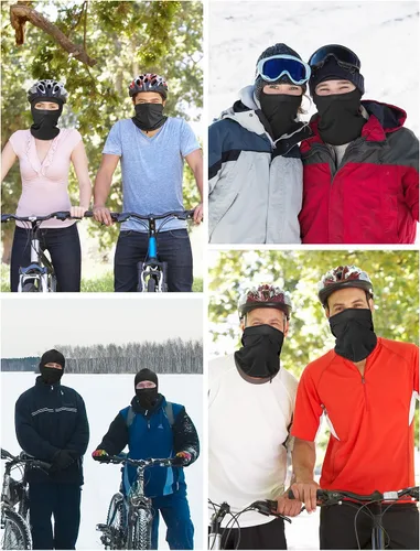 Miniatura 2 de SATINIOR 9 máscaras de esquí para hombres, cubierta completa de la cara, protección solar UV, pasamontañas refrescante, polaina, ropa, bufanda