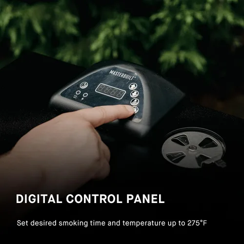 Miniatura 3 de Masterbuilt® Ahumador eléctrico vertical para barbacoa de 30 pulgadas con control de temperatura analógico, estantes cromados para ahumar y 535
