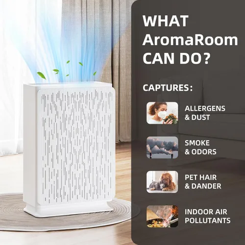 Miniatura 2 de AromaRoom - Purificadores de aire para habitaciones grandes de hasta 2100 pies cuadrados, purificador de aire HEPA 14 con sensor inteligente PM 2.5