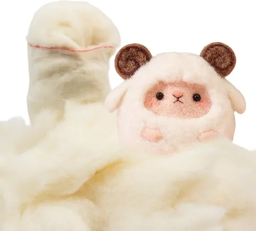 Miniatura 6 de Relleno de lana orgánica natural para animales de peluche, relleno de lana hipoalergénico de primera calidad para almohadas, cojines, fieltro