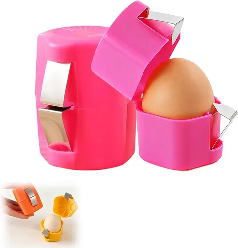 Miniatura 9 de Abridor de cáscara de huevo, cortador de cáscara de huevo, nuevo abridor de huevos de mano para huevos duros, herramienta de galleta de huevos