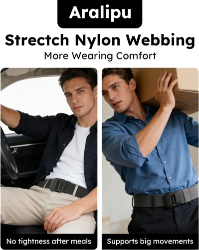 Miniatura 6 de EDC Nylon Trinquete Cinturón Deportivo Hombre Cinturón Ajustable De Liberación Rápida Tejido Cinturón De Cintura Hebilla Automática Micro Elástico