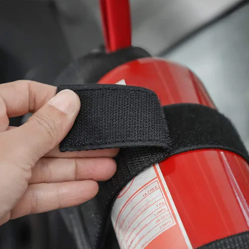 Miniatura 2 de Voodonala Soporte ajustable para extintor de incendios para Jeep Wrangler TJ YJ CJ JK JKU JL JLU JT y Ford Bronco Bronco Sport, soporte de correa