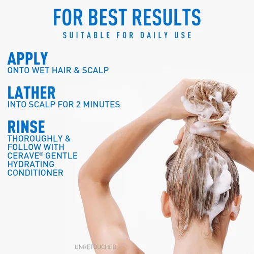 Miniatura 6 de CeraVe Juego de Champú y Acondicionador Hidratante Suave, Con Ceramidas, Niacinamida y Ácido Hialurónico Para Cabello y Cuero Cabelludo Suaves