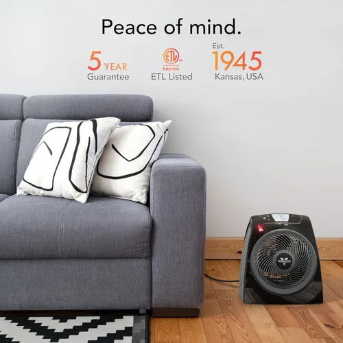 Miniatura 5 de Vornado TAVH10 (2025) Calentador de espacio con control remoto para el hogar, opción solo ventilador, pantalla digital con termostato ajustable