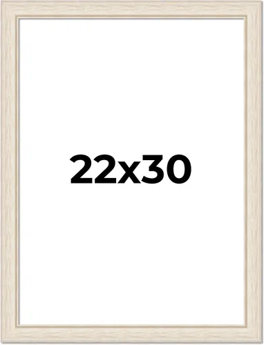 Miniatura 45 de Poster Palooza Marco de madera cepillado lavado blanco cepillado de 8 x 10 pulgadas con acrílico UV, respaldo de tablero de espuma y accesorios