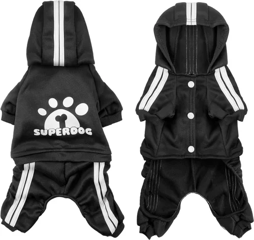 Miniatura 2 de Sudadera con Capucha para Perros de 4 Patas Mono para Perros Pequeños Ropa para Cachorros Sudadera Pullover para Perros Suéter de Algodón Abrigo