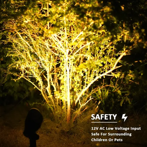 Miniatura 3 de GOODSMANN Foco de bajo voltaje 12V AC Iluminación de paisaje 3W Bombilla LED reemplazable 200 lúmenes 3000K blanco cálido al aire libre con conector