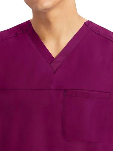 Miniatura 5 de Healing Hands Camiseta quirúrgica para hombre con etiqueta morada Justin 2330 con cuello en V para hombre, Negro, talla única