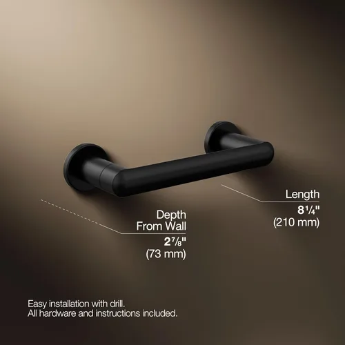 Miniatura 3 de Kohler K-24546-BL Kumin - Soporte para papel higiénico, color negro mate