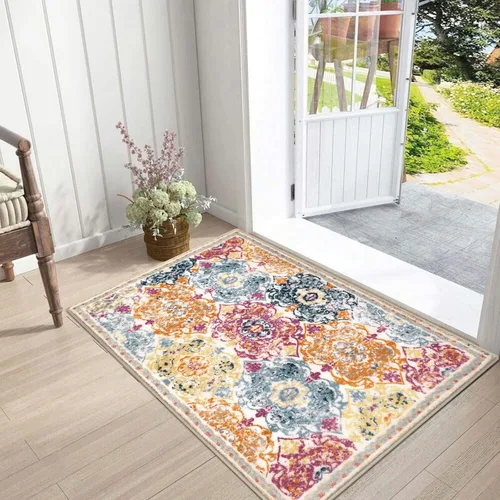 Miniatura 80 de Vaukki - Alfombra de pasillo, suave y peluda, alfombra antideslizante lavable, para lavandería, cocina, granja, baño, entrada y dormitorio