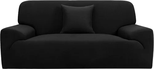 Miniatura 13 de uxcell Funda elástica para sofá, funda clásica sólida para sofás, sofá biplaza o sillón, muebles universales de poliéster elástico con una funda