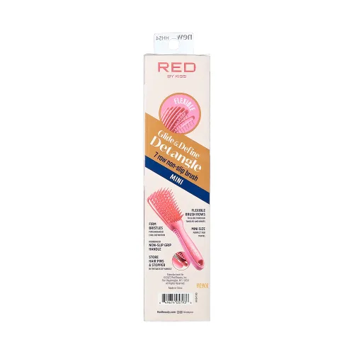 Miniatura 6 de Red by Kiss Glide & Define Cepillo desenredante antideslizante para el cuidado natural del cuero cabelludo (tamaño de viaje) cerdas resistentes al