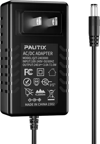 Miniatura 7 de PAUTIX - Adaptador de fuente de alimentación de 24V CC 24V 2A 48W Transformador de controlador LED de bajo voltaje con enchufe US de 5.5 x 2.1mm