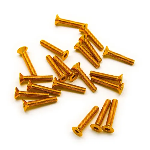 Miniatura 15 de 20 tornillos avellanados M3 6063 de aluminio hexagonal (colores anodizados) (0.236 in, 0.394 in, 0.630 in, 0.787 in) (M3 x 0.236 in, negro)