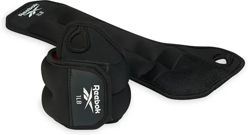 Miniatura 3 de Reebok Pesas de muñeca, pesas portátiles con lazo para el pulgar para entrenamiento de brazos, boxeo, yoga, caminar y más, muñequeras de poliéster