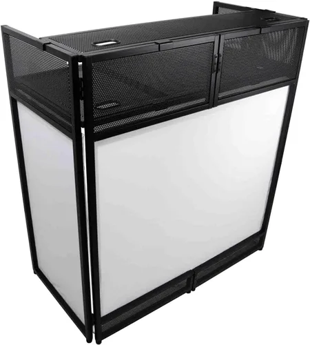 Miniatura 2 de XF-VISTA BL MK2 VISTA VISTA Estación de Mesa de Fachada para Cabina de DJ con Kit de Tela Blanco/Negro y Bolsa de Viaje Acolchada Hardware Negro