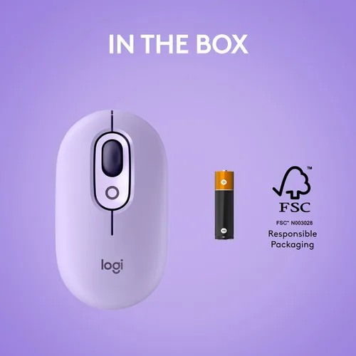 Miniatura 9 de Logitech POP Mouse, ratón inalámbrico con emojis personalizables, tecnología SilentTouch, desplazamiento de precisión/velocidad, diseño compacto