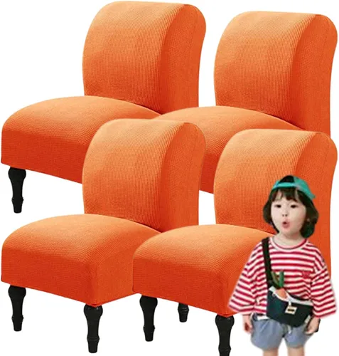 Miniatura 30 de Fundas elásticas para silla sin brazos, extraíbles y lavables, de elastano jacquard sin reposabrazos, protector de muebles para sala de estar, Verde