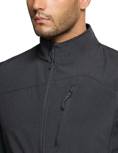 Miniatura 6 de TSLA - Chaleco Softshell sin mangas para hombre, chaleco cortavientos con cremallera completa, chaleco de senderismo, golf, viajes al aire libre.