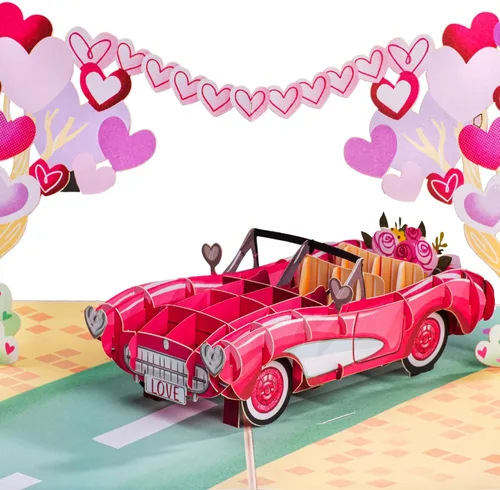 Miniatura 11 de Paper Love Tarjeta romántica desplegable 3D, taza de gato con amor, para el día de la madre, día de San Valentín, aniversario, boda, compromiso