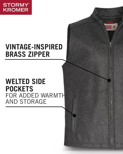 Miniatura 5 de Stormy Kromer The Ironwood Vest - Chaleco de invierno con cremallera para hombre, ropa de abrigo para clima frío