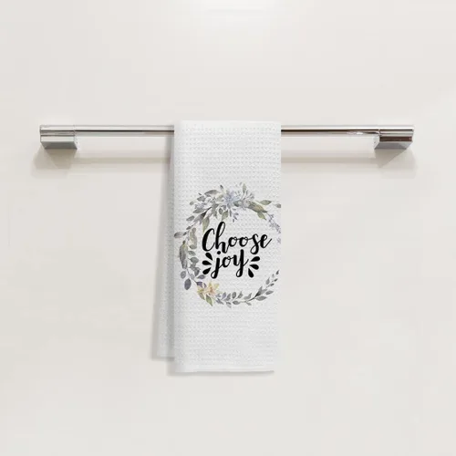 Miniatura 2 de Voatok Choose Joy Farmhouse - Toallas de cocina y baño con corona floral, toallas de mano y platos, regalos perfectos para adolescentes, mujeres