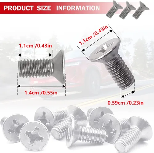 Miniatura 2 de 4 unidades de retención de disco de freno de rotor de tornillo 93600-06014-0H - Compatible con modelos Honda, Acura, Volkswagen, Audi, Hyundai y 4