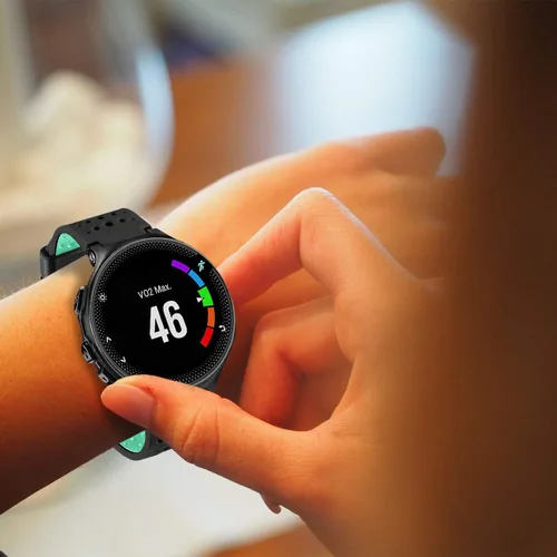 Miniatura 6 de GVangel - Correa compatible con reloj inteligente Garmin Forerunner 235, correa de silicona suave de repuesto para 220/230/235/620/630/735XT/235