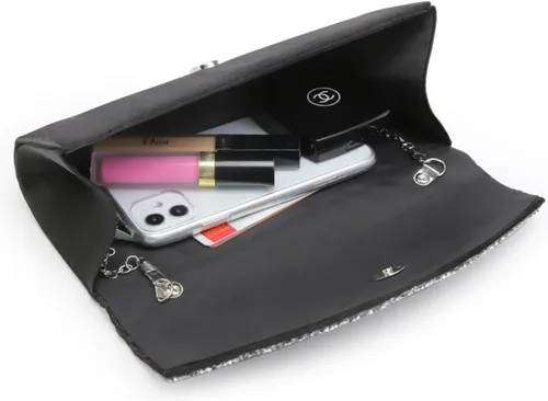 Miniatura 27 de Dasein Bolsos de mano para mujer, bolsos de noche formales con diamantes de imitación para boda, fiesta, baile de graduación, bolso elegante