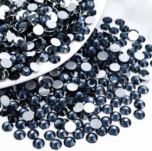 Miniatura 23 de 4500 PIEZAS SS6 2mm Resina Diamantes de Imitación de Parte Plana, Diamantes de Imitación Azul/Azul Oscuro de Parte Plana para Uñas, Vasos, Tazas