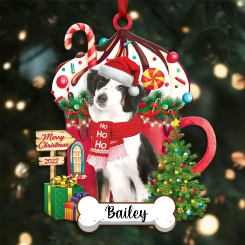 Miniatura 101 de Amantes de los perros de Navidad – Navidad de perros disponibles para muchos perros Shi Tzu – Adorno con forma personalizada, adorno de Navidad