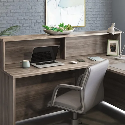 Miniatura 2 de OfficeWorks by Sauder Affirm estación de recepción, largo: 70.87'' x ancho: 70.87'' x H: 13.58'', Hudson Elm