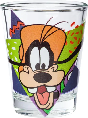 Miniatura 6 de Silver Buffalo Disney Una película Goofy - Juego de 4 mini vasos con personajes de Goofy, Max Goof, Roxanne y Bobby Zimuruski, 1.5 onzas