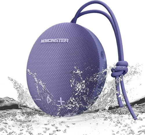 Miniatura 8 de Monster Altavoz Bluetooth de 35 W (pico), altavoz de ducha IPX8 impermeable, Bluetooth 5.4 con sonido HD fuerte y graves robustos, tiempo