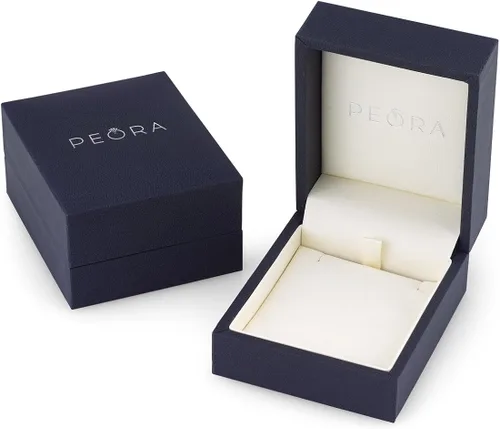 Miniatura 5 de Peora Colgante de oro blanco macizo de 14 quilates con topacio azul suizo y diamantes cultivados en laboratorio para mujer, 4.60 quilates en total