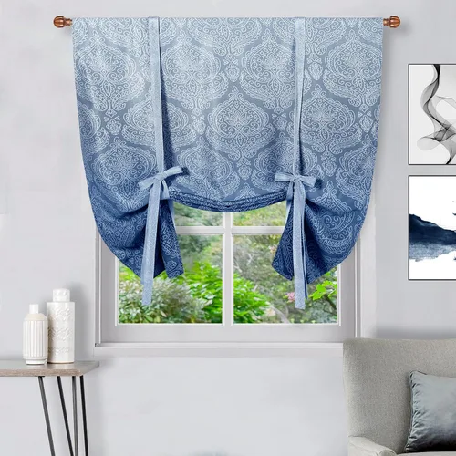 Miniatura 18 de DWCN Cortinas Opacas - Persiana Enrollable con Lazos para Ventana, Aislamiento Térmico, Oscurecimiento de Habitación, Cortinas con Bolsillo