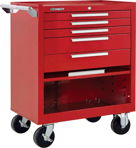 Miniatura 10 de Kennedy Manufacturing 297Xb 29" gabinete de herramientas del balanceo de 7 cajones con las ruedas del pecho, arruga marrón