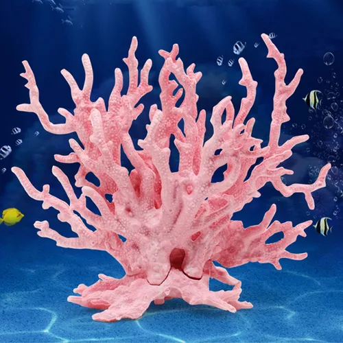 Miniatura 9 de Besimple Adorno artificial de coral para acuario de plástico, plantas para pecera, decoración para paisaje de acuario (6.7 x 5.5 x 1.6 pulgadas)