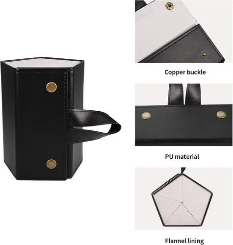 Miniatura 5 de SMARTTOP Organizador de gafas de sol con 5 ranuras y 6 ranuras caja de almacenamiento de gafas de poliuretano múltiples pantallas para colgar