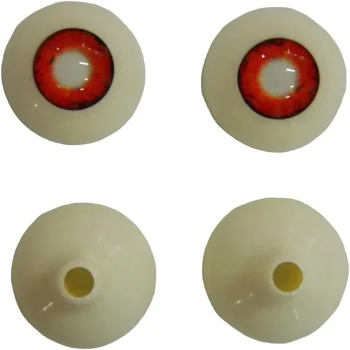 Miniatura 8 de Par de ojos realistas de acrílico redondo tamaño real para accesorios de Halloween, máscaras, muñecas o osos, 1.024 in (marrón claro)