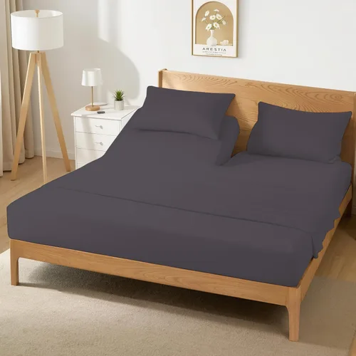 Miniatura 17 de OnlineBestDeal's Top Split - Juego de sábanas tamaño Queen para camas ajustables, media sábana de 18 pulgadas de profundidad, 28 pulgadas, 800 Negro